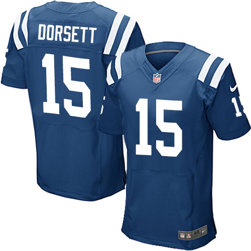 Men's Elite Phillip Dorsett Nike Jersey Royal Blue Home - #15 NFL Indianapolis Colts